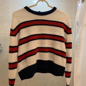 Red white and blue cozy sweater